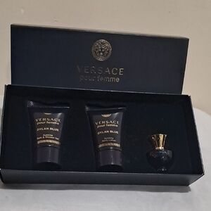 Versace Dylan Blue Femme Set in Black and Gold